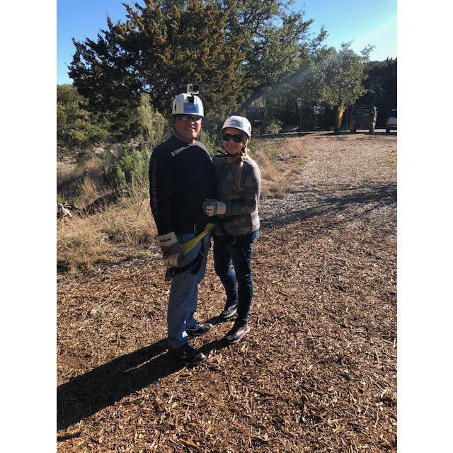 Ziplining in Wimberly. A first for the both of us.