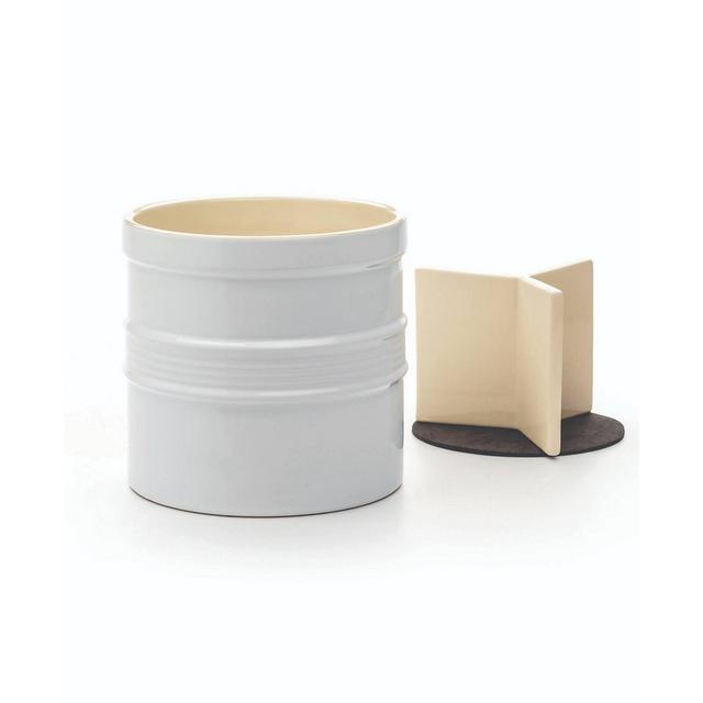 RSVP International Stoneware 7.5" D x 7" H White Oversized Tool Crock