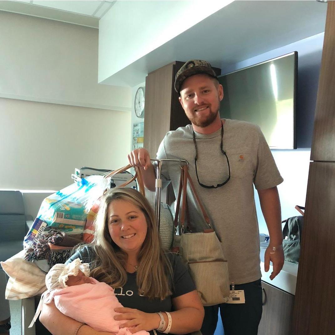 June 23, 2021 Leaving the hospital with our beautiful baby Olivia!