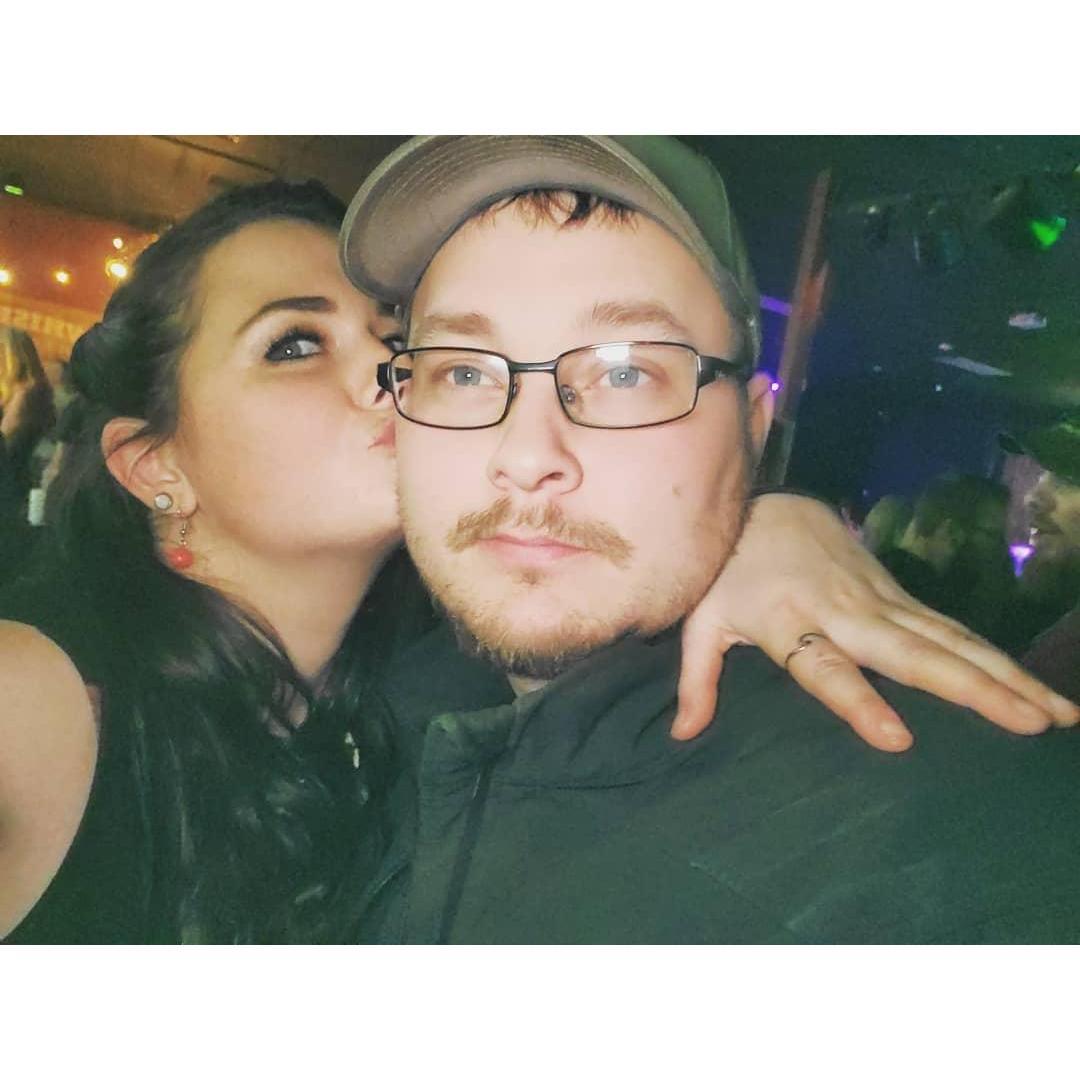 lol he hates his pictures taken sometimes... but it was my birthday so I get it haha