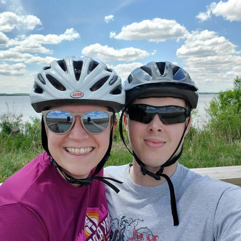 David bought a bike and we've gone on many rides this spring and summer.