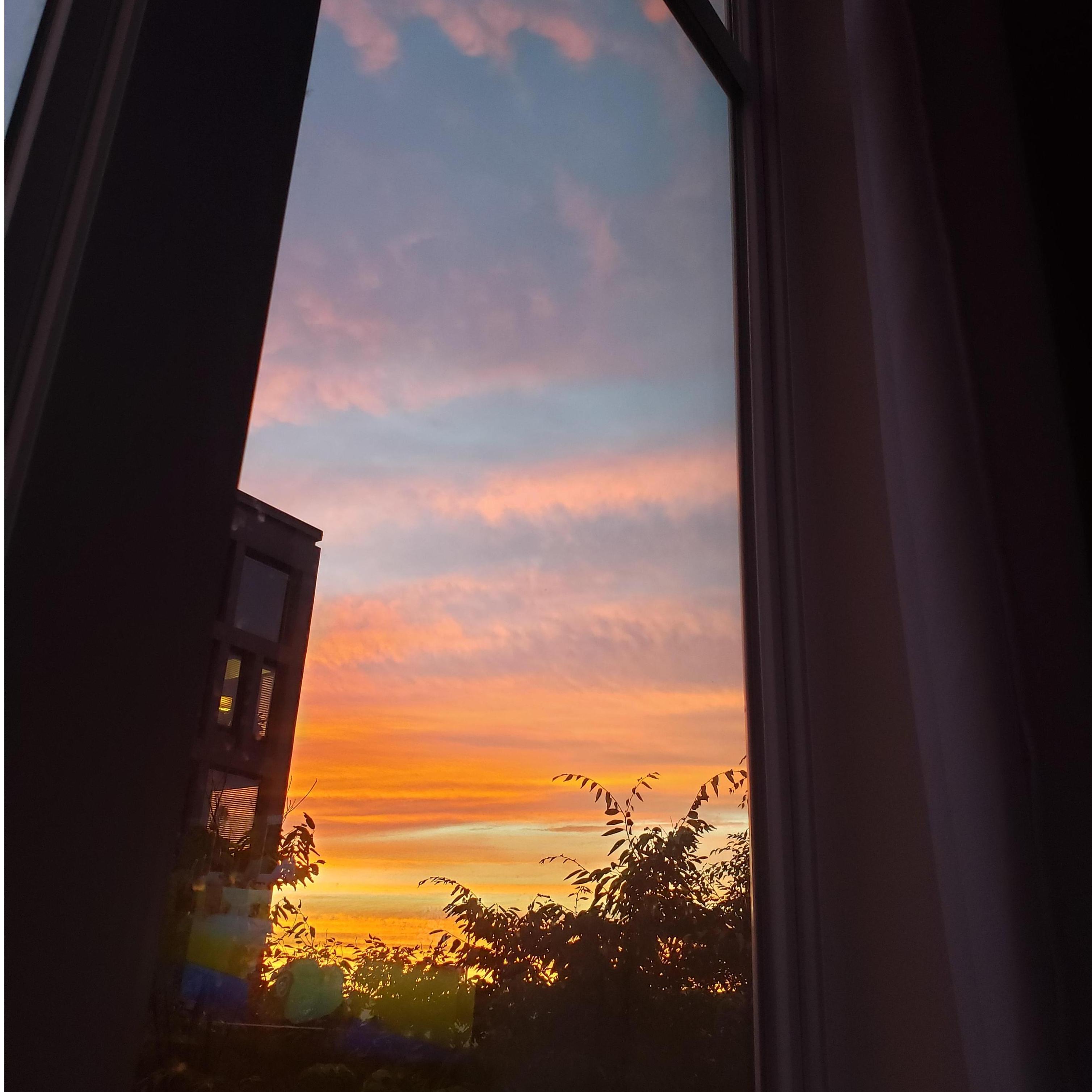 Summer sunsets from our apartment