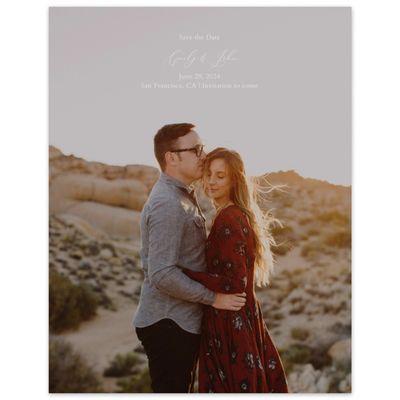 Pale Cream, Beige Wedding Digital Save the Date - Beale Photo