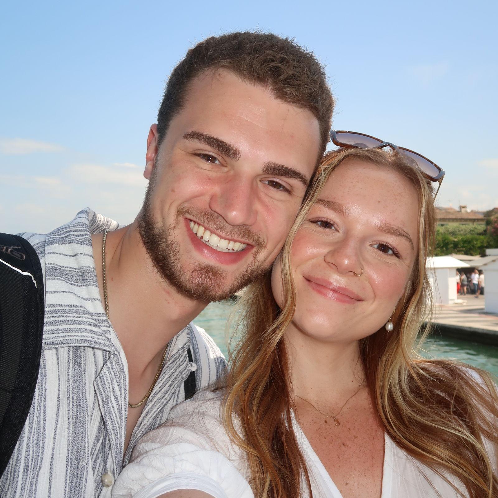 On the ferry to see more sights in Italy!