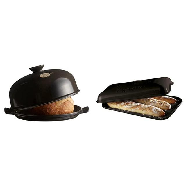 Emile Henry Bread Cloche | Charcoal & Baguette Baker | Charcoal