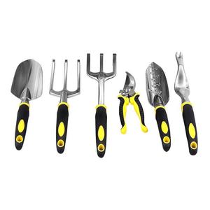 SONGMICS Garden Tool Set 6-Piece Garden Kit with Heavy Duty Cast-aluminum Heads Ergonomic Handles UGGT600