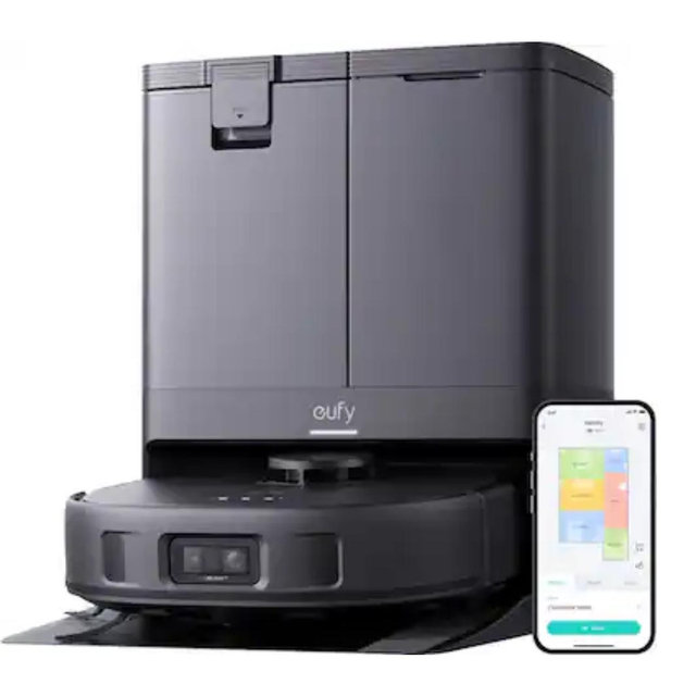 eufy - X10 Pro Omni Wi-Fi Connected Robot Vacuum & Mop with Self Washing and Self Drying Auto Empty Station - Black