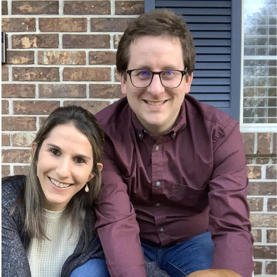 Our attempt at family portraits.  Ava didn't make it in the shot.