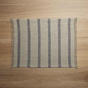 Beckett Grey Stripe Linen Placemat
