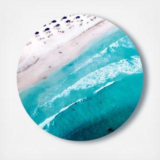 Beach Water Half Circle Acrylic Art