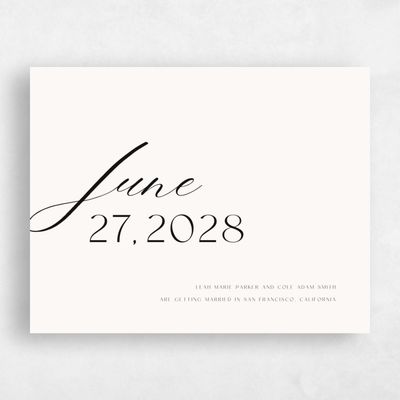 Beige Wedding Save the Date - Zion Landscape