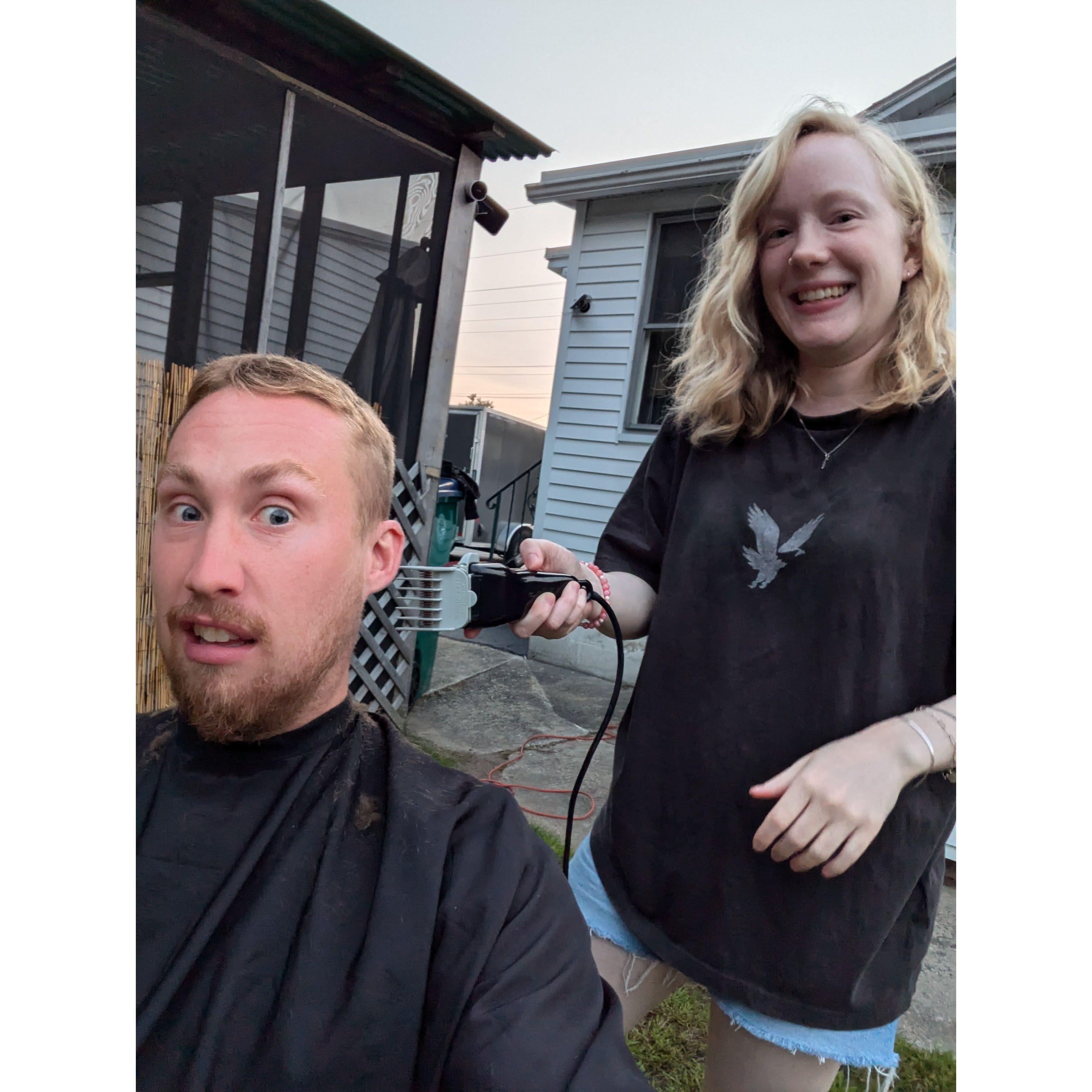 First hair cut came out pretty good!