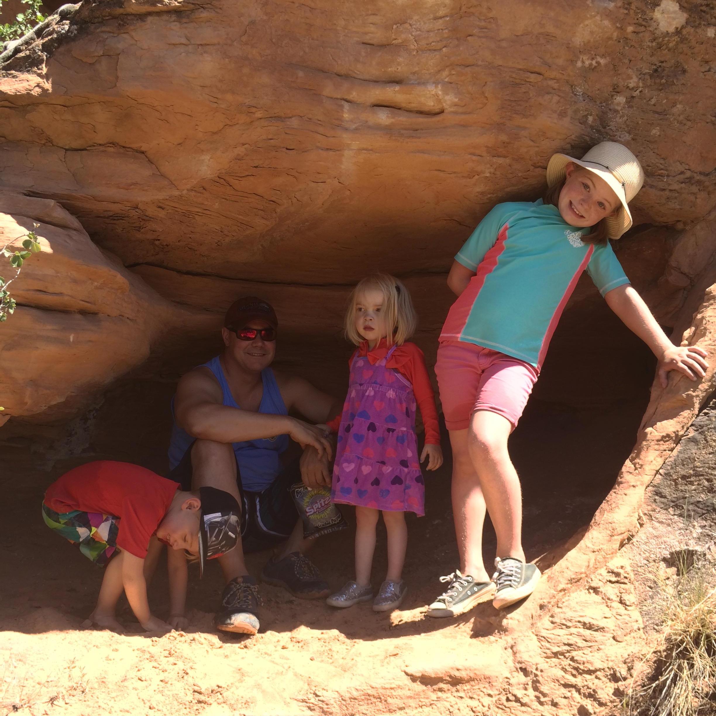 David was brave and joined an amazingly fun Moab trip with all of Jen's family! Again, the kids can't get enough of him!!