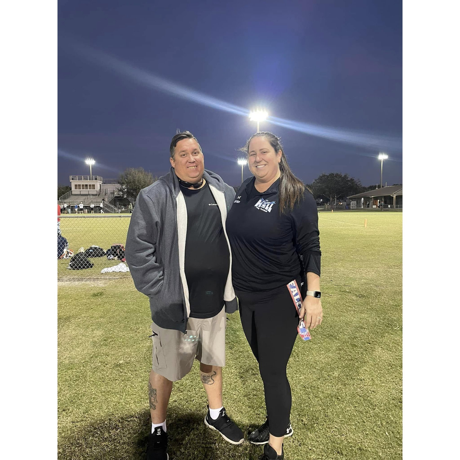 Flag football game- Brandon always supports!