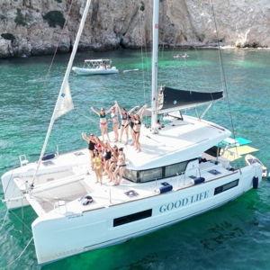 Catamaran trip on our honeymoon