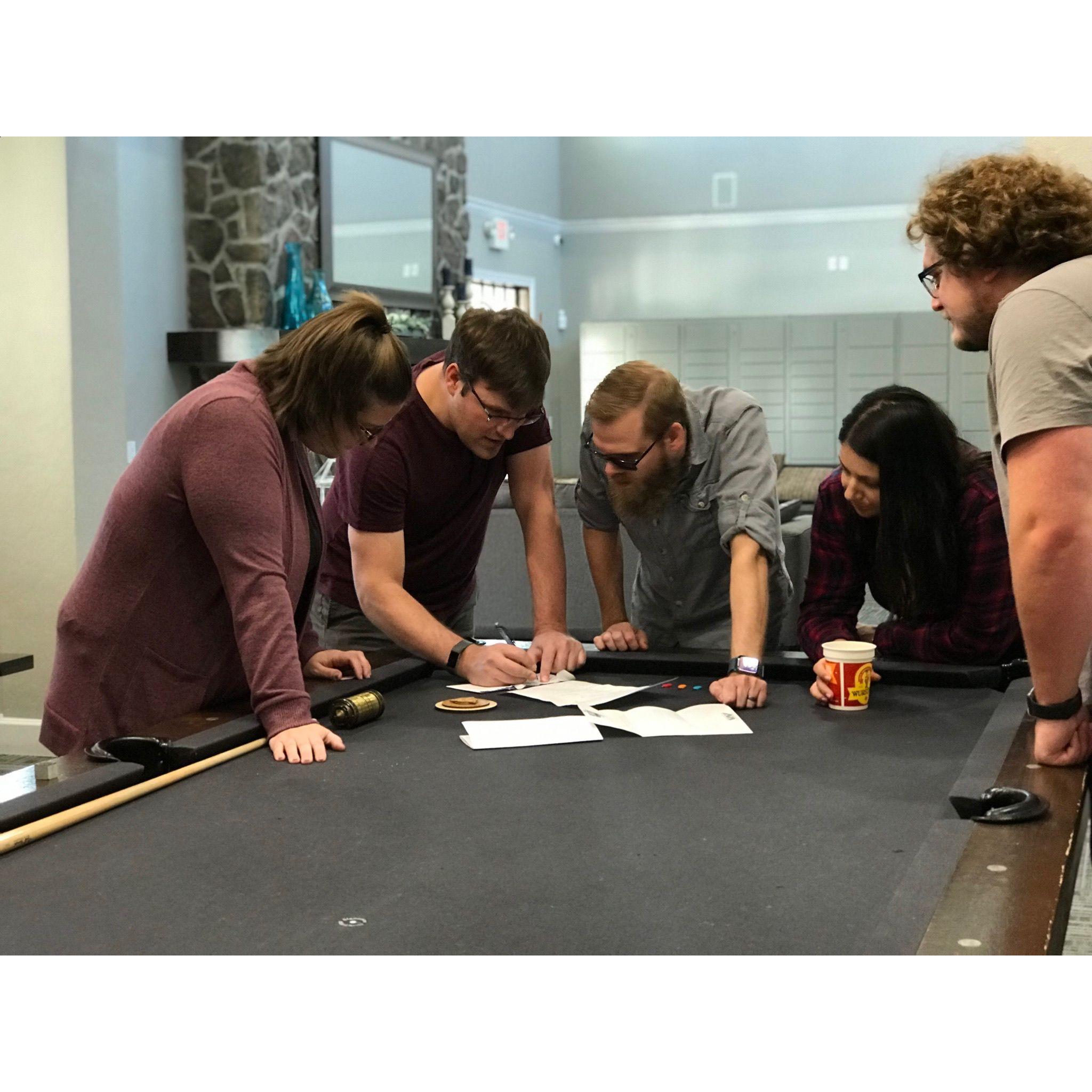 Home made escape room for Chris' birthday