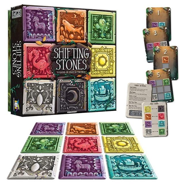 Gamewright Shifting Stones – A Visual, Decision-Making Family Strategy Game of Tiles, Cards, and Tactics for Ages 8 and up