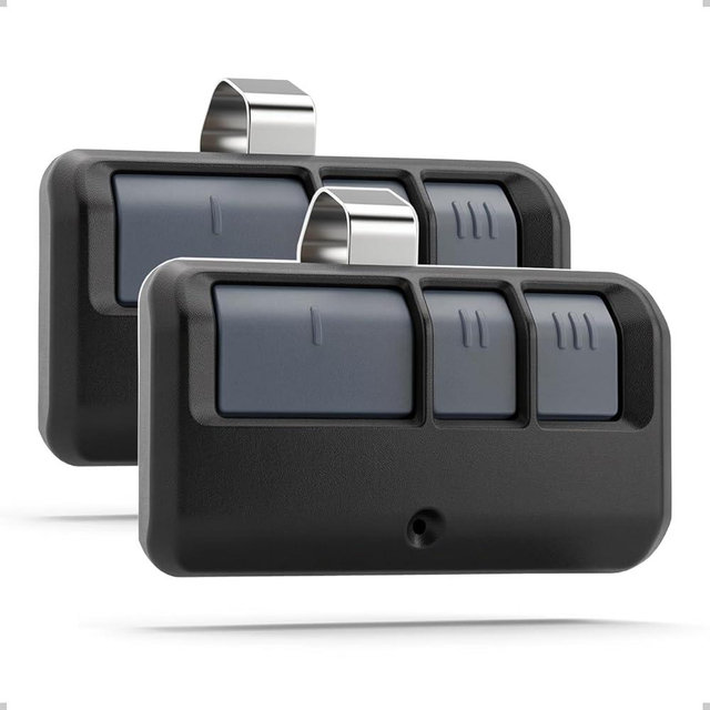 ZONIQ 2-Pack Universal Garage Door Opener Remote for LiftMaster Chamberlain Craftsman (1993-Present) - 3-Button Visor Remote, 120ft Long Range, Stainless Steel Clip, 893MAX 371LM 971LM 81LM Compatible