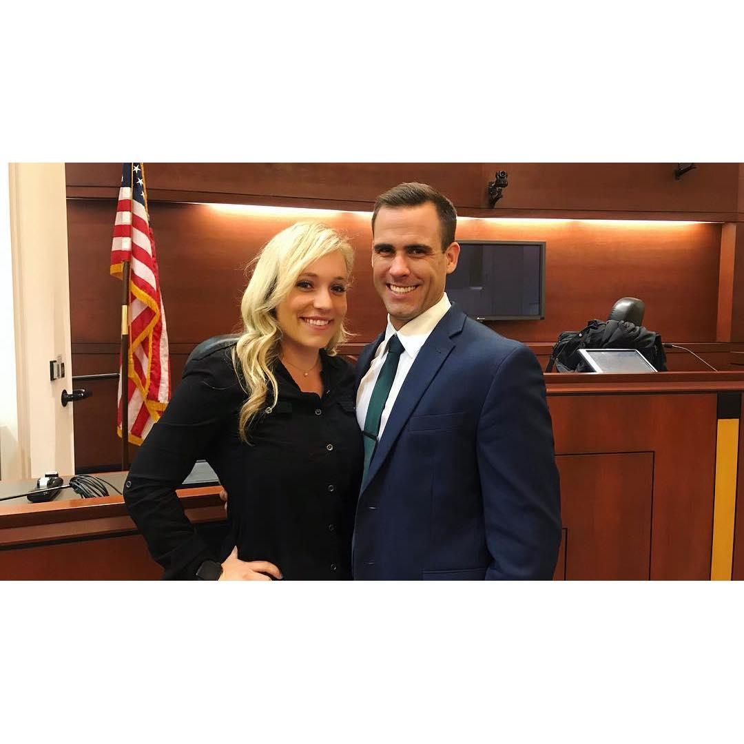 When Britt played one of the witnesses, "Ms. Barr", in Todd's first Mock Trial at Southwestern Law School. Opposing counsel tried to impeach her for bias and failed. Needless to say we won.