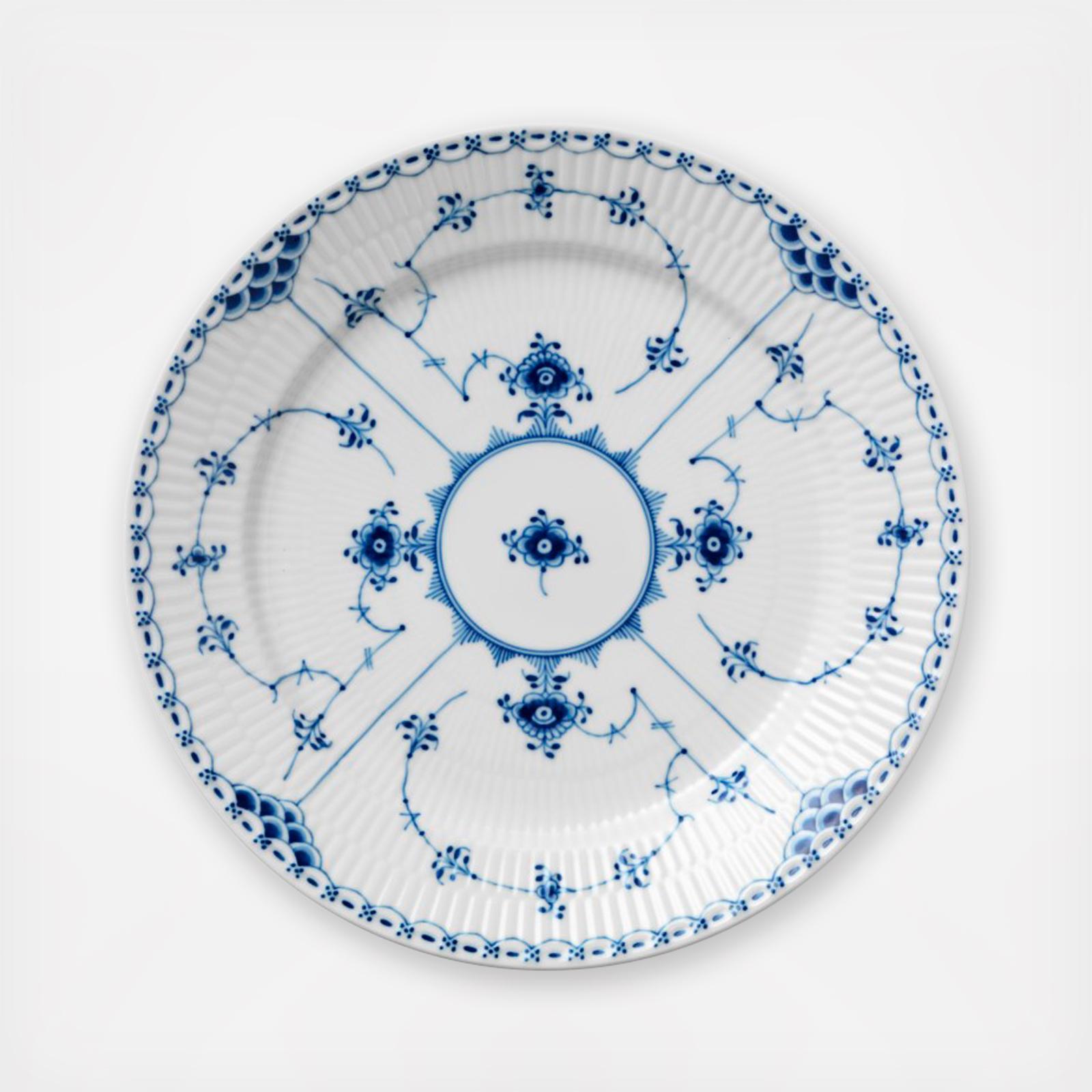 Royal Copenhagen, Blue Fluted Half Lace Dinner Plate | Zola