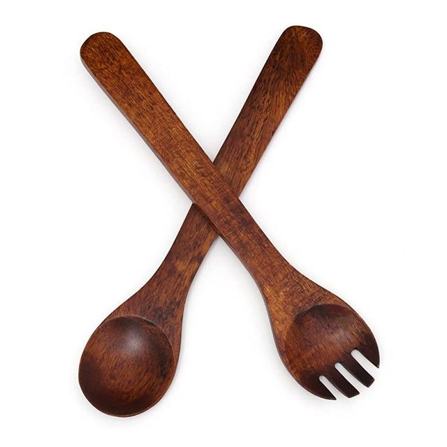 Lipper International 288 Cherry Finished Salad Servers, 13" Long, One Pair