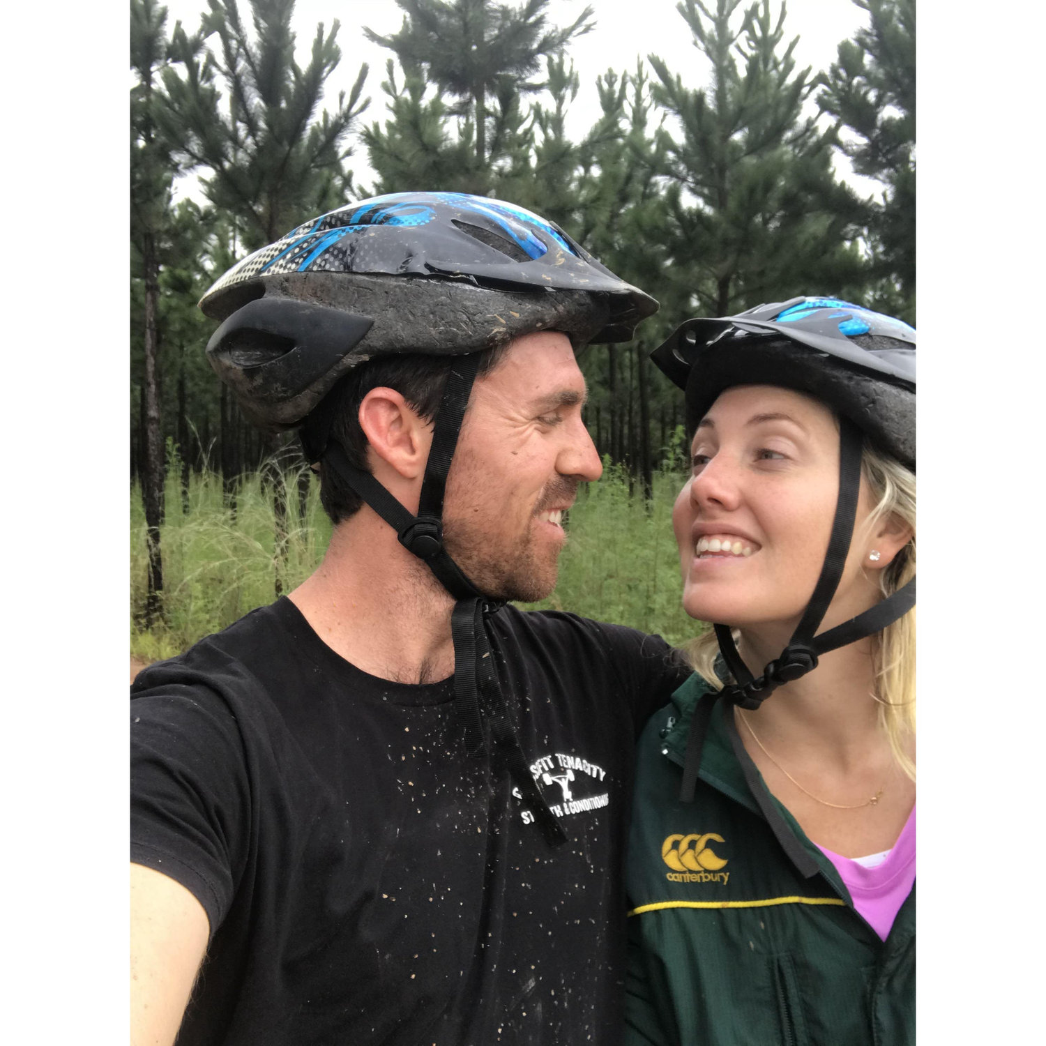 The Drakensberg, South Africa - Sam took Kelsey on an "easy" cycling track which turned out to be a six and a half hour mud slide.