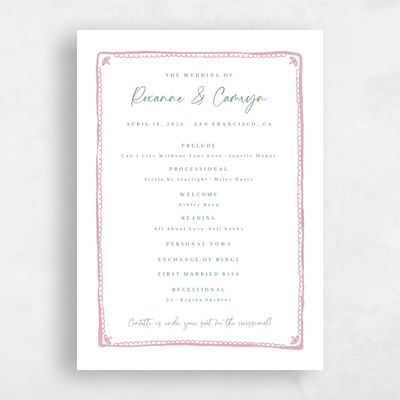 White Wedding Program - Galleria