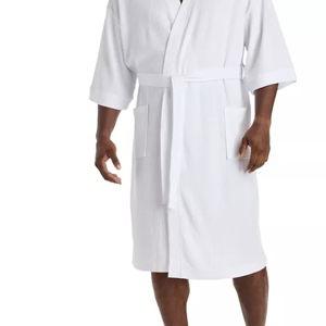 Waffle-Knit Kimono Robe