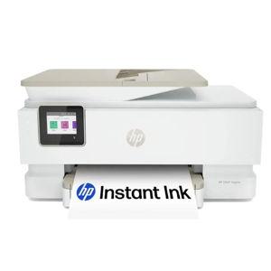 HP - Envy Inspire 7955e Wireless AI-Enabled All-in-One Inkjet Photo Printer with 3 Months of Instant Ink - White & Sandstone
