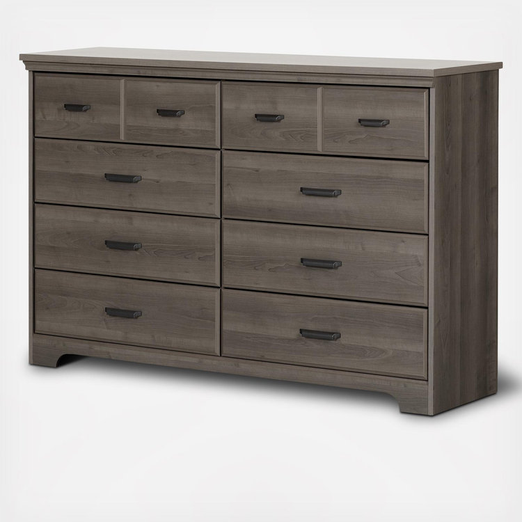 8 drawer dresser grey Versa Double Gray Maple Colour: deep green