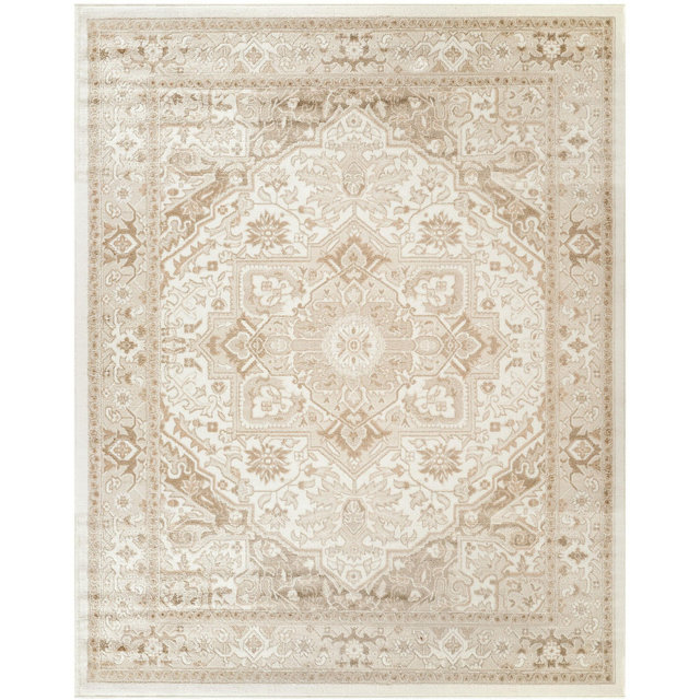 Nourison Dekor 7'10" x 9'10" Ivory Taupe Vintage Indoor Area Rug