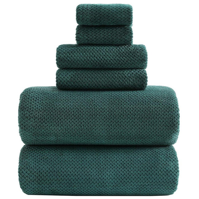 YTYC 39x78 Inch Oversized Bath Sheets Extra Large Bath Towels Set of 6 Super Soft Luxury Microfiber Shower Towels for Bathroom 80% Polyester(Teal,6 Piece)