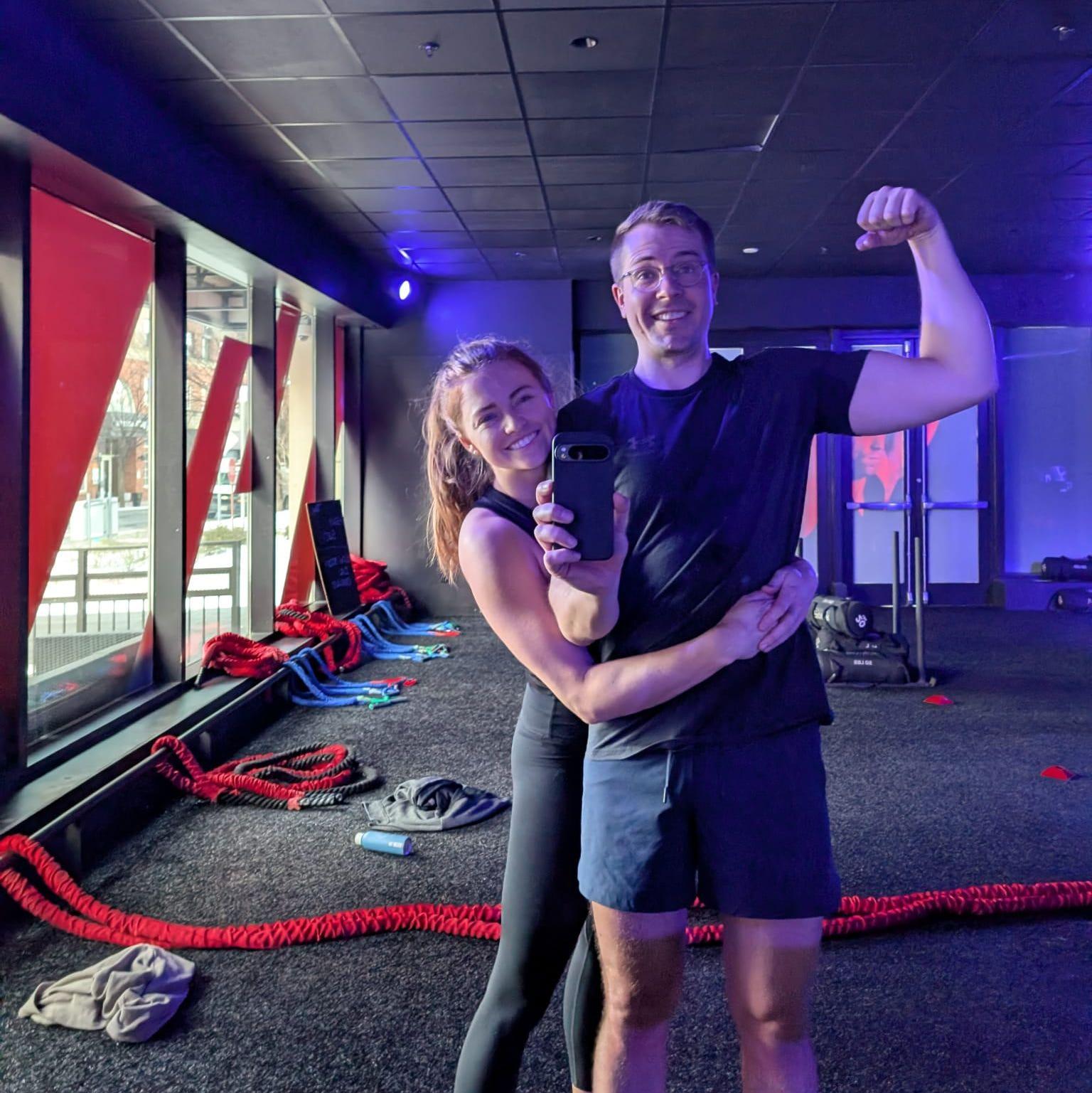 one of many workouts together at our local gym!