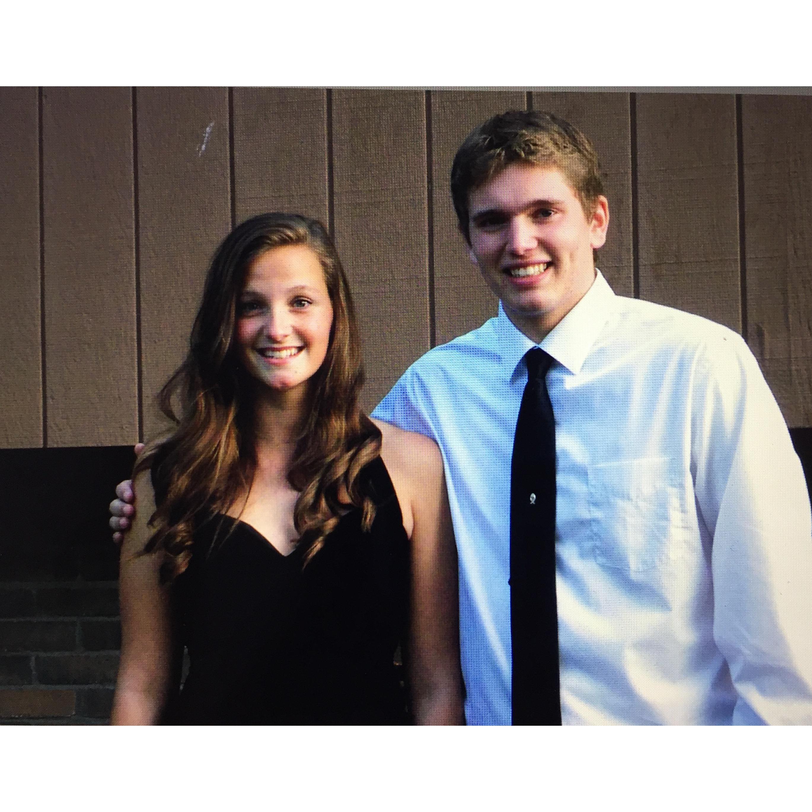 This is us before our first dance together. Mancelona Homecoming, 2012.