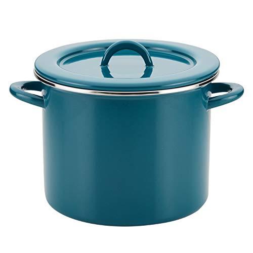 Rachael Ray 47627 Create Delicious Stock Pot/Stockpot with Lid - 12 Quart, Blue