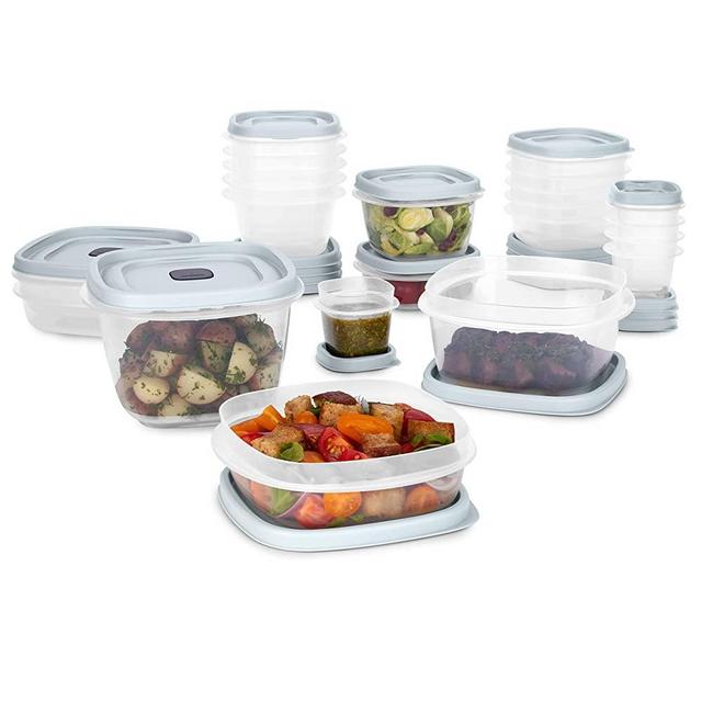 Rubbermaid EasyFindLids Food Storage Containers, 21-Pack, Skylight Blue