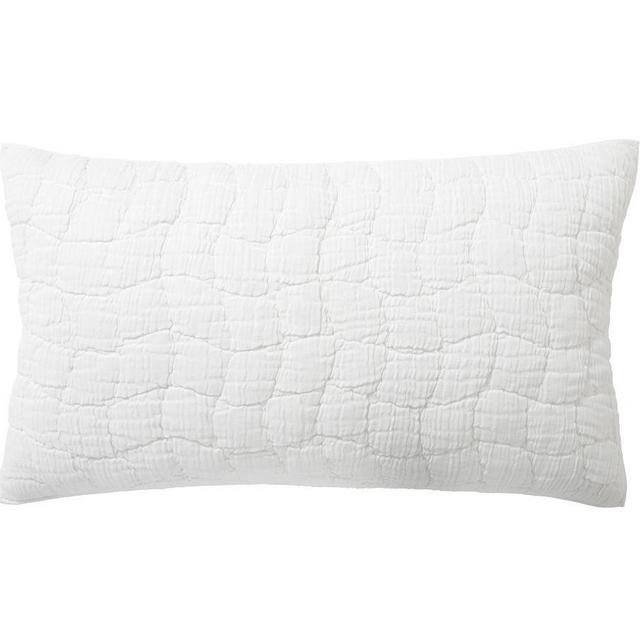 White Cloud Hancrafted Linen/Cotton Quilted Sham, King
