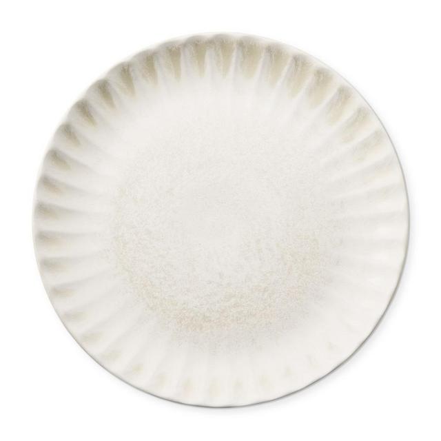 Ridge Dinner Plates, Set of 4, White