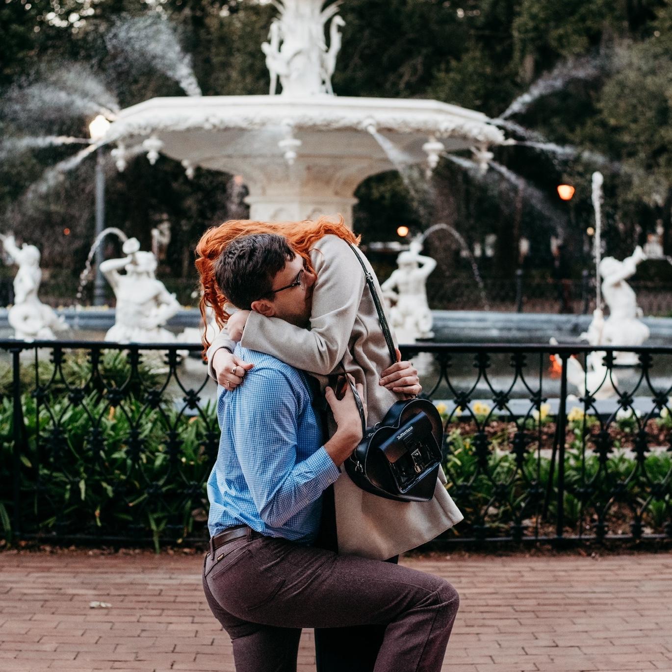 The engagement, captured by bridesmaid and photographer, Liv Snow.