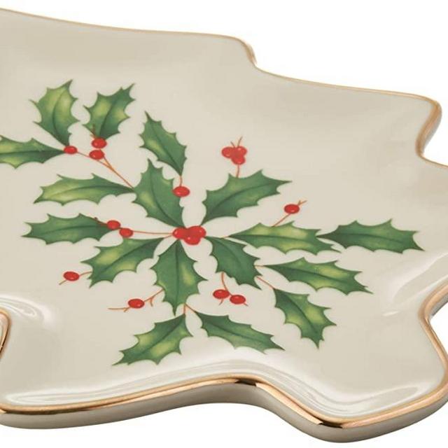 Lenox Holiday Tree Shaped Party Plate