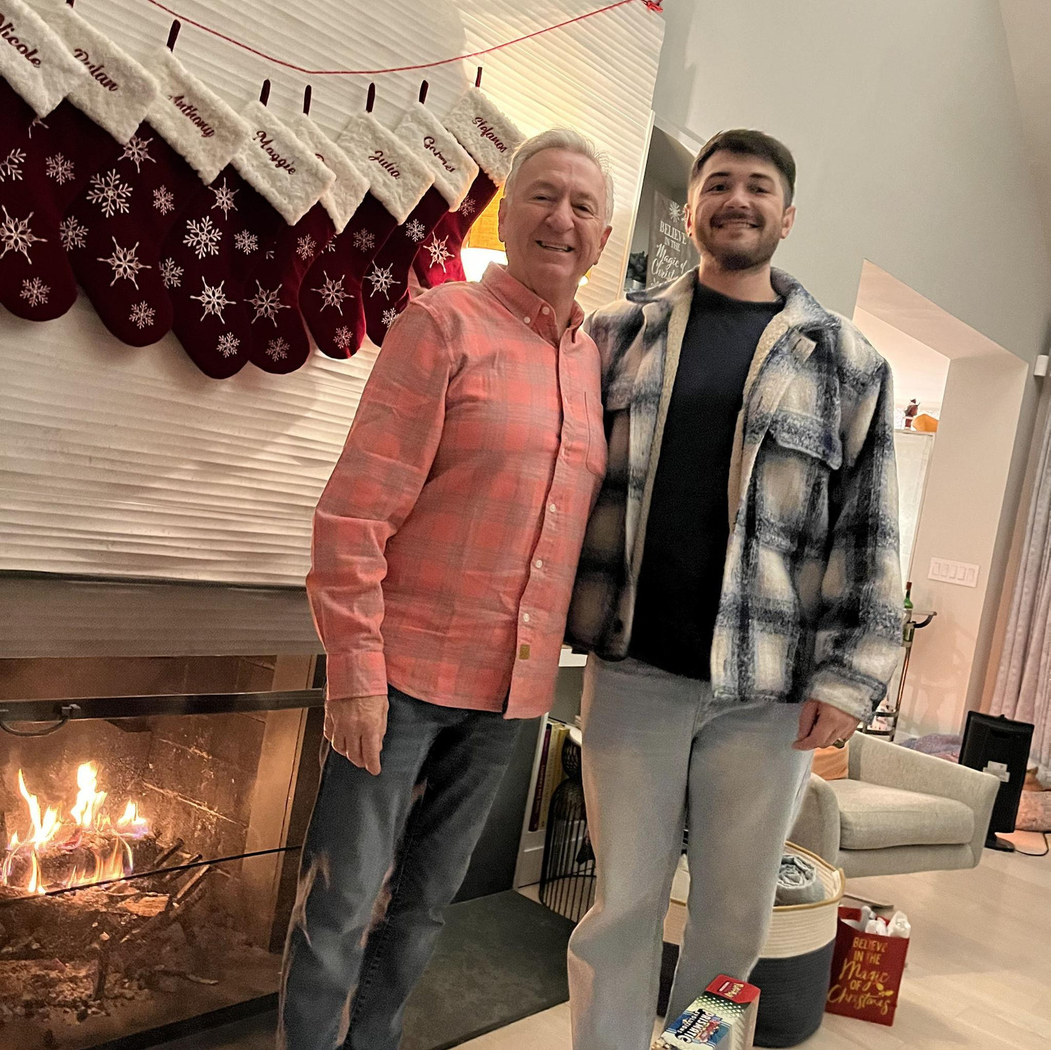 Dylan and Tony at Christmas