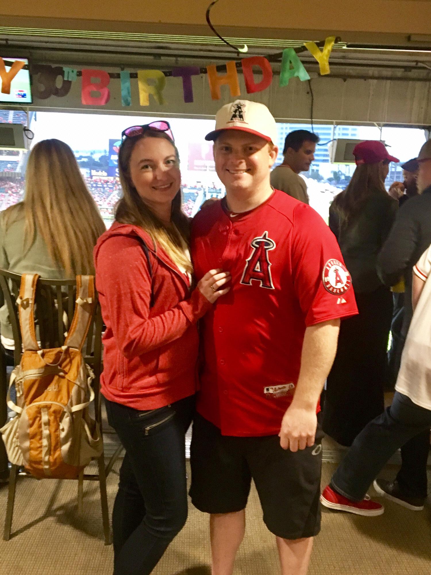 One of many birthdays celebrated at an Angels game