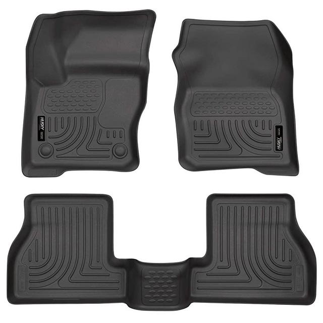 Husky Liners 98771 Fits 2012-2015 Ford Focus Weatherbeater Front & 2nd Seat Floor Mats, Black