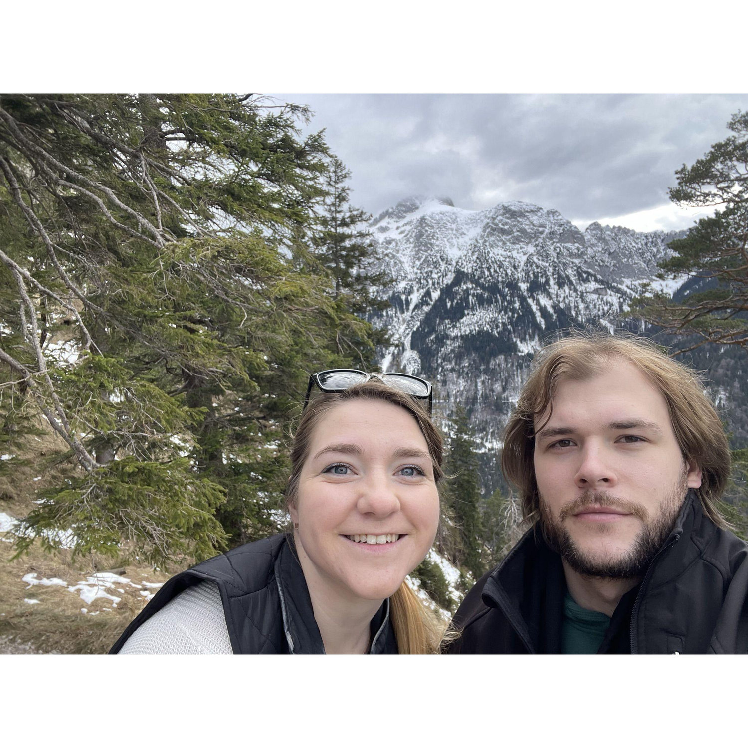 Hiking through the mountains above Neuschwanstein Castle, Germany