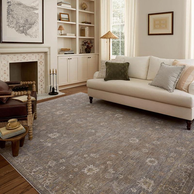 Loloi Chris Loves Julia Louisa Collection LOI-01 Stone/Multi 7'-10" x 10', .38" Pile Height, Area Rug