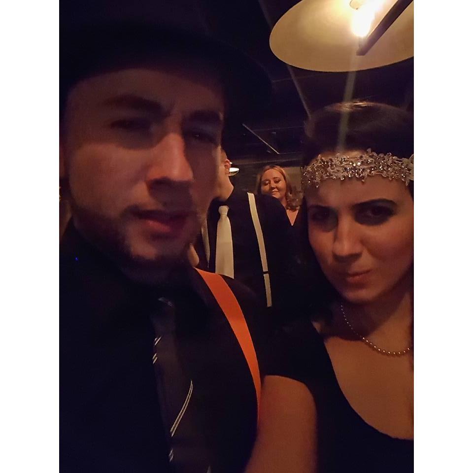 Being sassy at our friend's 1920's themed birthday party.