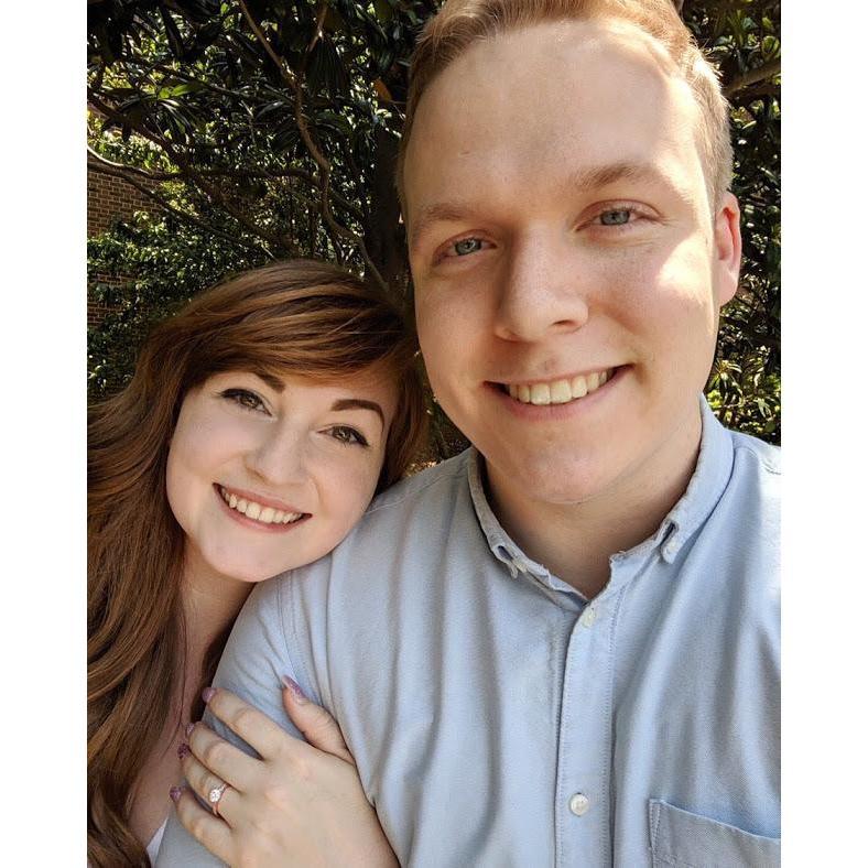 Right after getting engaged in Athens, Georgia in June 2019