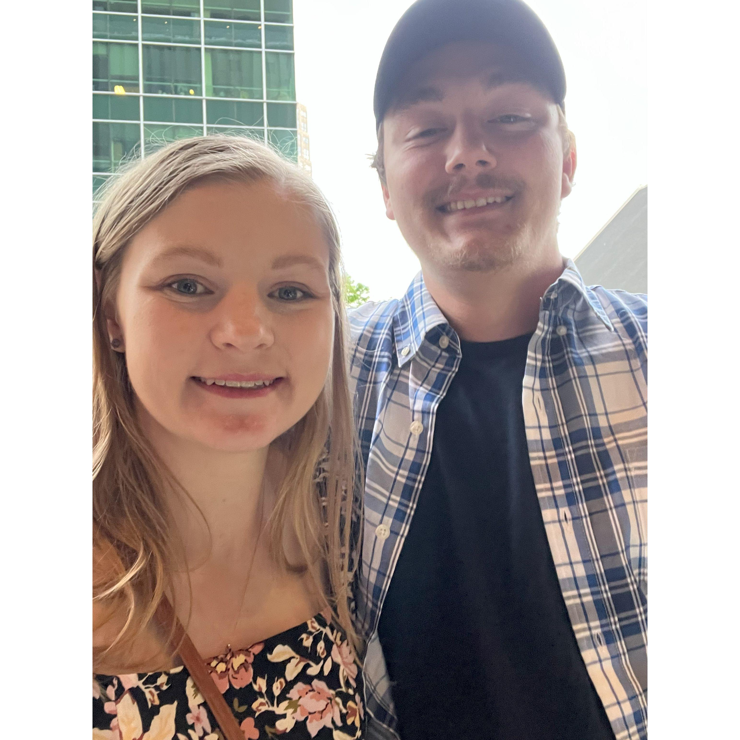 Taylor got Brandon to go to the Madagascar Musical!