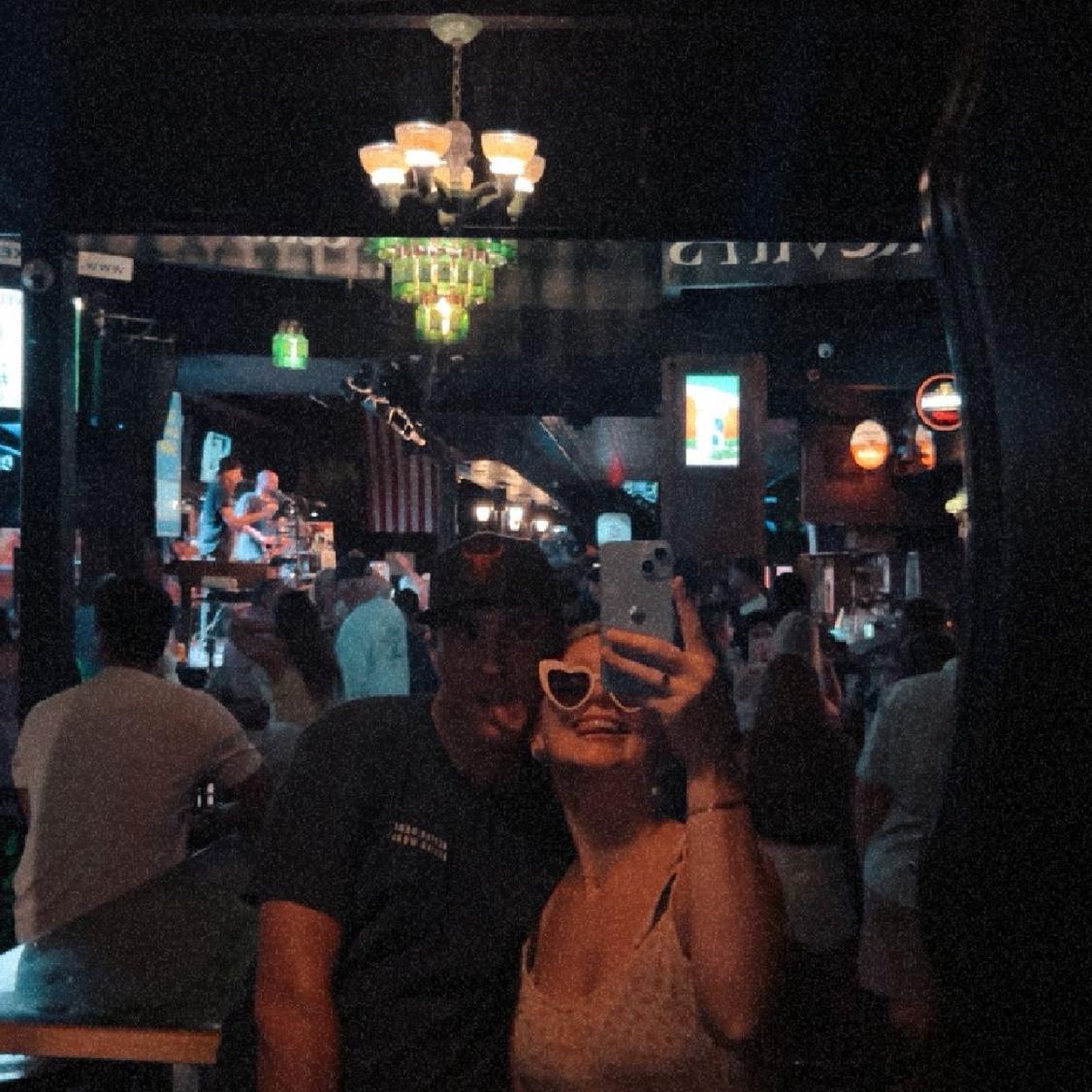 Being goofy in bar down in the Keys!