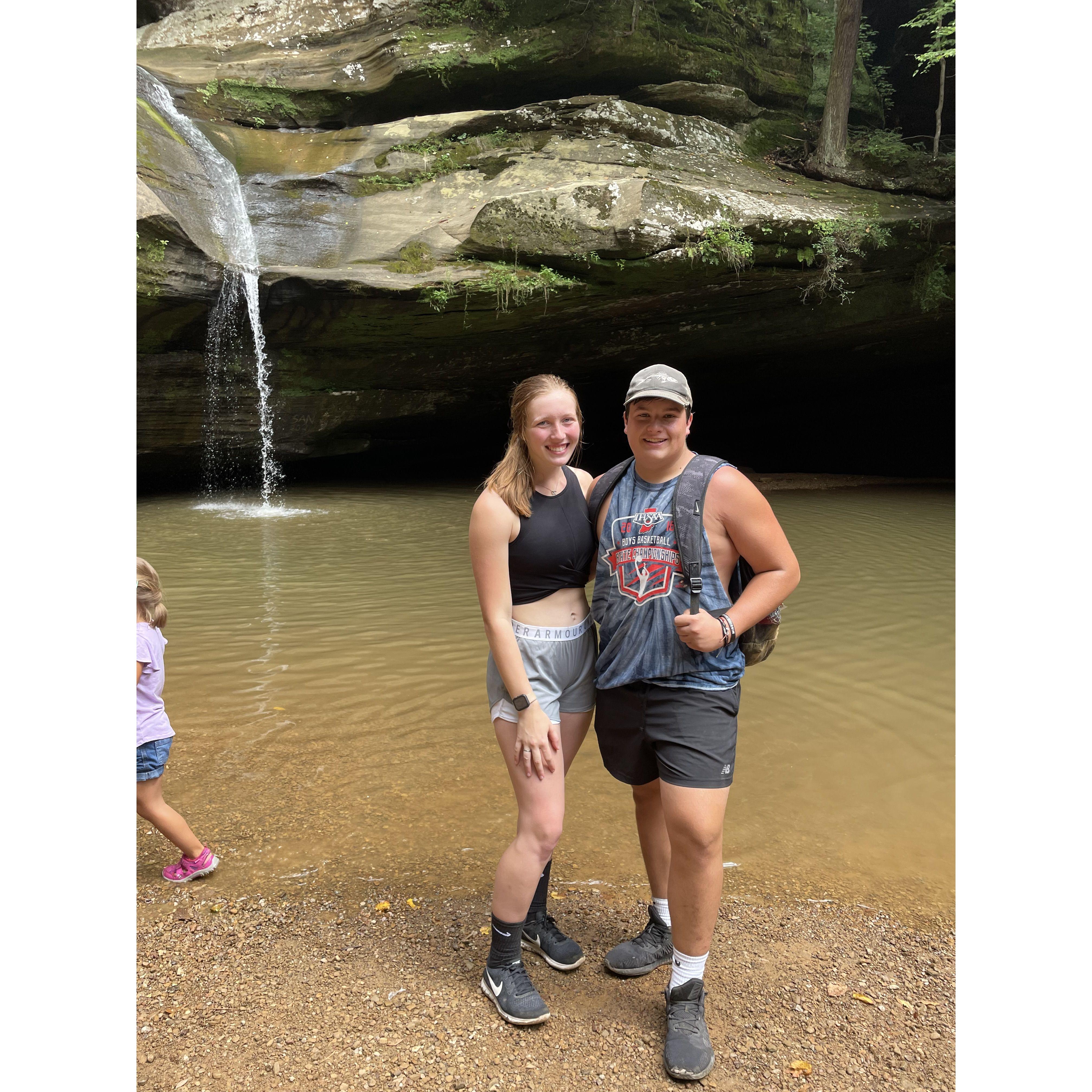 Their first solo trip together to Hocking Hills!
